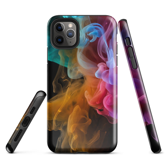 Colorful Dark Yellow Smoke iPhone Case Hardshell 3D Wrap Thermal CREATIVETECH