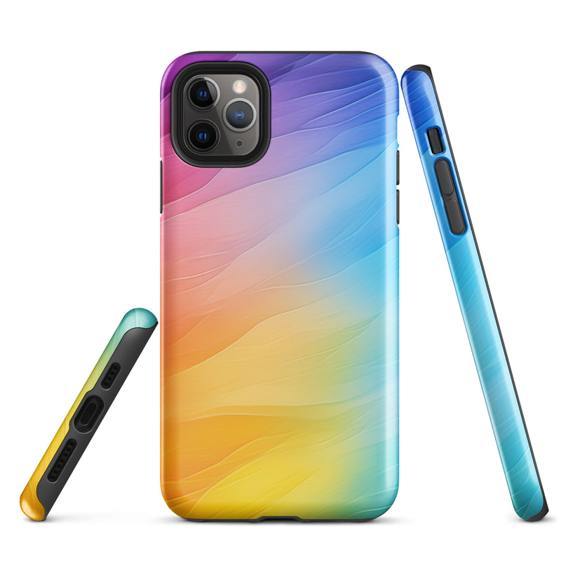 Load image into Gallery viewer, Soft Pride Colors iPhone Case Hardshell 3D Wrap Thermal CREATIVETECH