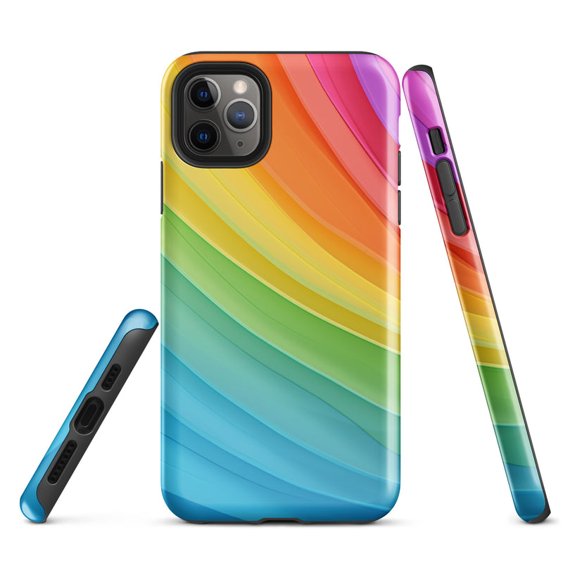 Load image into Gallery viewer, Pride Rainbow iPhone Case Hardshell 3D Wrap Thermal CREATIVETECH