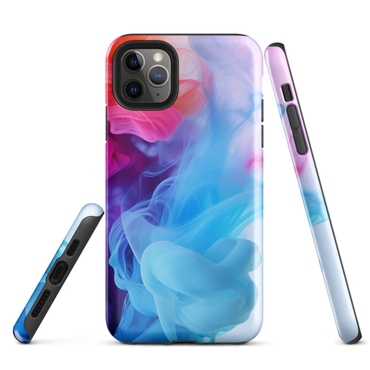 Light Blue Smoke iPhone Case Hardshell 3D Wrap Thermal CREATIVETECH