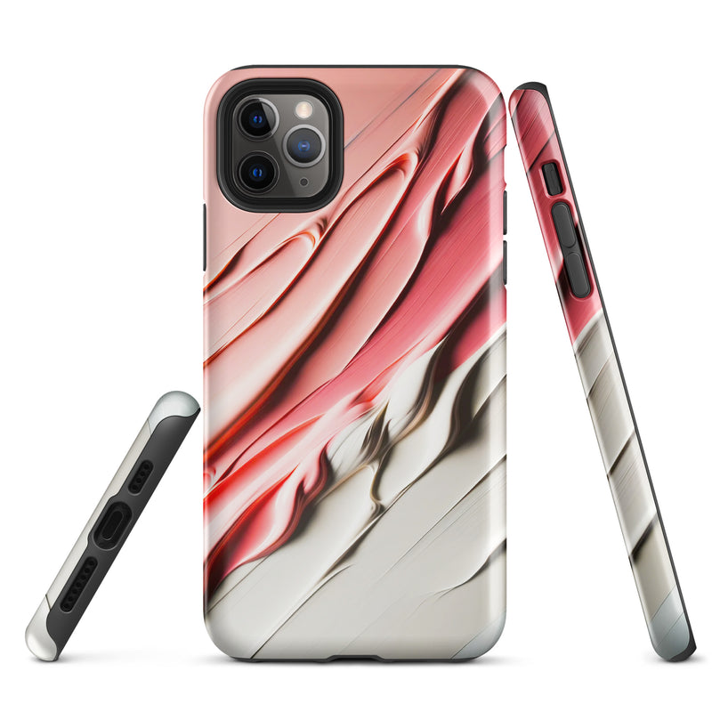 Load image into Gallery viewer, Delicate Pink Paint Style iPhone Case Hardshell 3D Wrap Thermal Double Layer CREATIVETECH