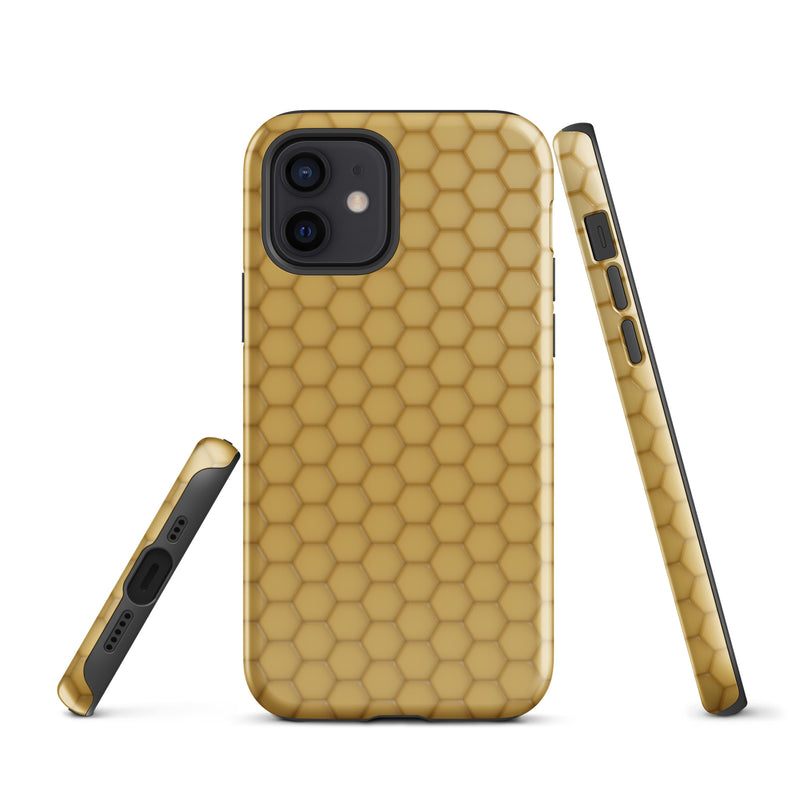 Load image into Gallery viewer, Honeycomb Wax Yellow Brown iPhone Case Hardshell 3D Wrap Thermal CREATIVETECH
