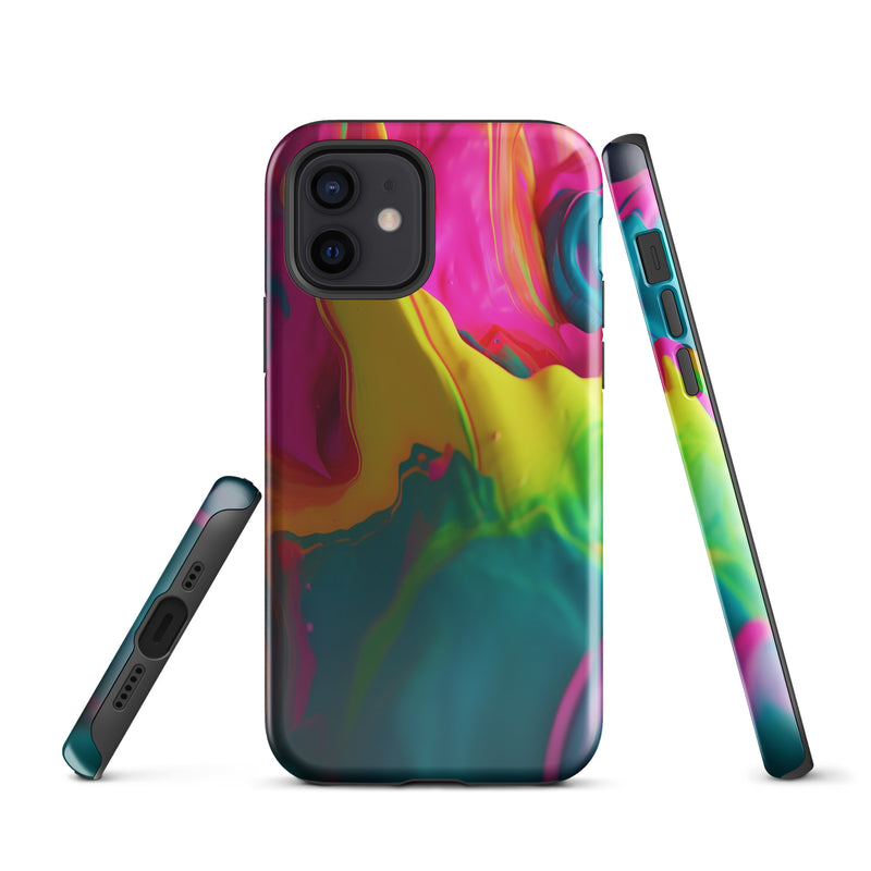 Load image into Gallery viewer, Pride Colorful Paint iPhone Case Hardshell 3D Wrap Thermal CREATIVETECH
