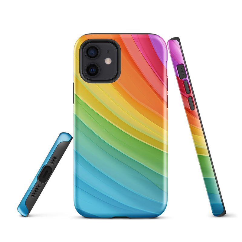 Load image into Gallery viewer, Pride Rainbow iPhone Case Hardshell 3D Wrap Thermal CREATIVETECH