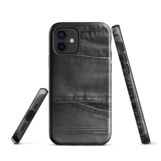 Dark Grey Denim Pocket iPhone Case Hardshell 3D Wrap Thermal CREATIVETECH