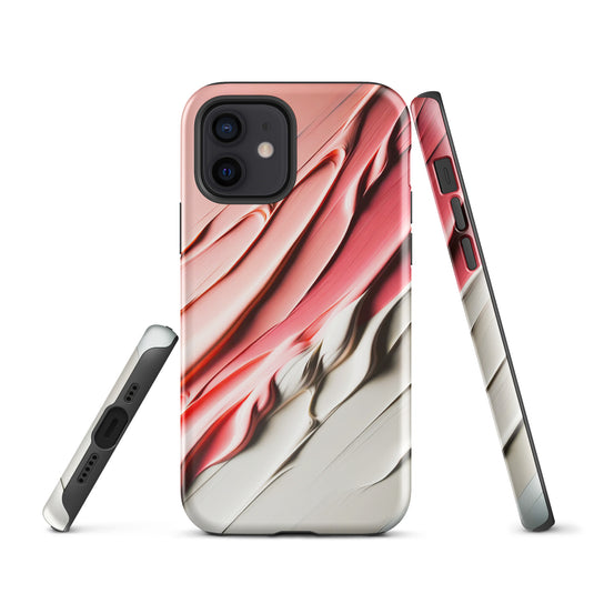 Delicate Pink Paint Style iPhone Case Hardshell 3D Wrap Thermal Double Layer CREATIVETECH