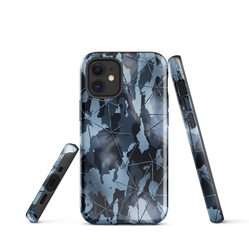 Load image into Gallery viewer, Dark Grey MIlitary Camouflage Tech Polygon iPhone Case Hardshell CREATIVETECH
