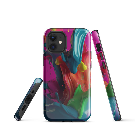 Colorful Paint iPhone Case Hardshell 3D Wrap Thermal CREATIVETECH