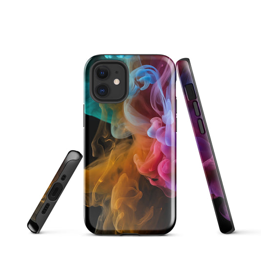 Colorful Dark Yellow Smoke iPhone Case Hardshell 3D Wrap Thermal CREATIVETECH