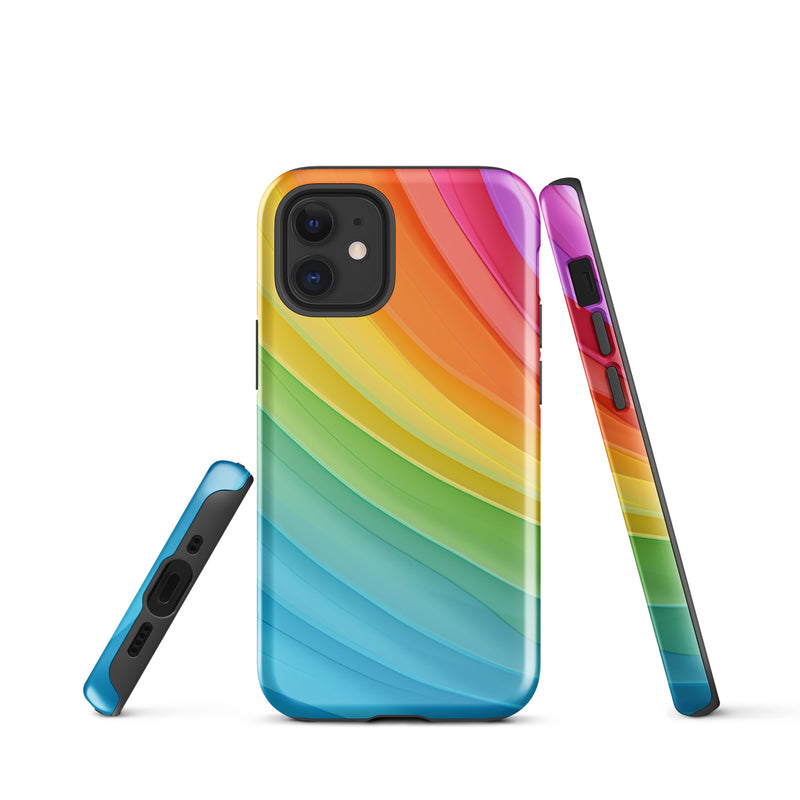Load image into Gallery viewer, Pride Rainbow iPhone Case Hardshell 3D Wrap Thermal CREATIVETECH