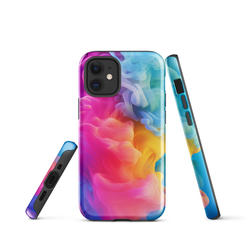 Load image into Gallery viewer, Pride Colorful Smoke iPhone Case Hardshell 3D Wrap Thermal CREATIVETECH
