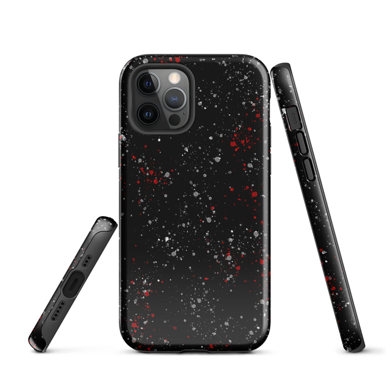 Load image into Gallery viewer, Painted Black Red White iPhone Case Hardshell 3D Wrap Thermal CREATIVETECH