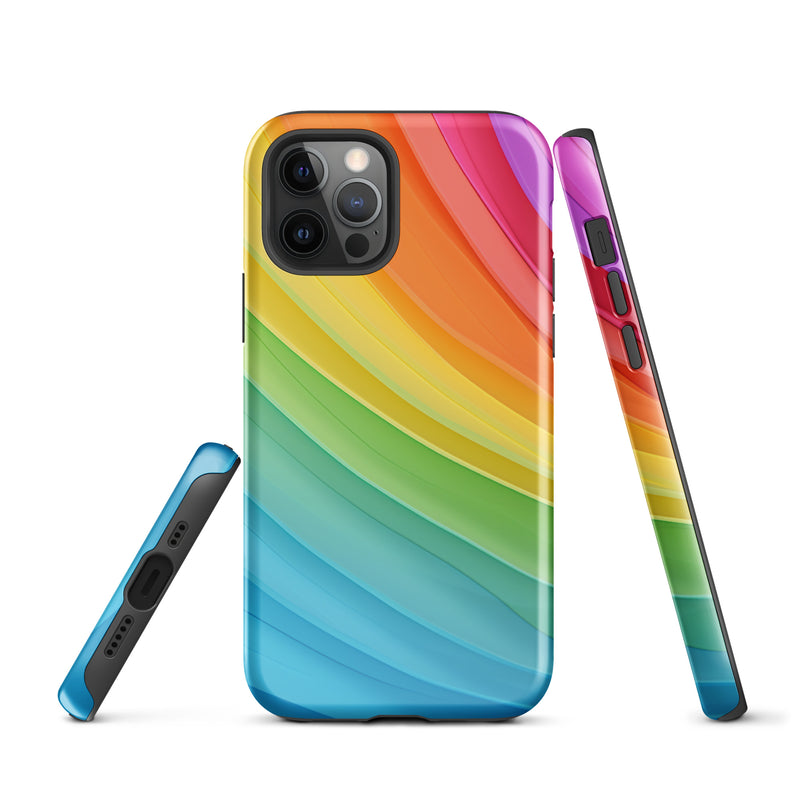 Load image into Gallery viewer, Pride Rainbow iPhone Case Hardshell 3D Wrap Thermal CREATIVETECH