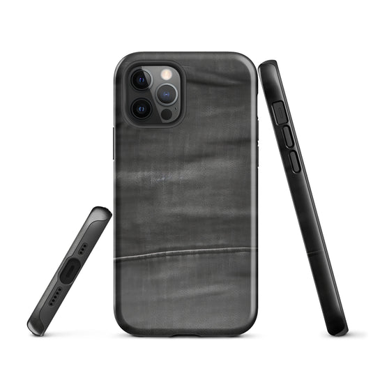 Dark Grey Denim Cloth iPhone Case Hardshell 3D Wrap Thermal CREATIVETECH