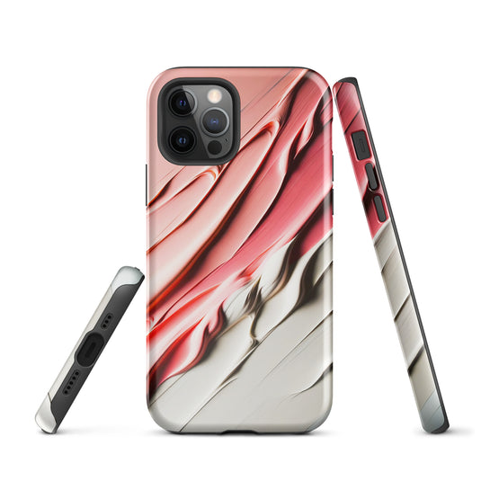 Delicate Pink Paint Style iPhone Case Hardshell 3D Wrap Thermal Double Layer CREATIVETECH