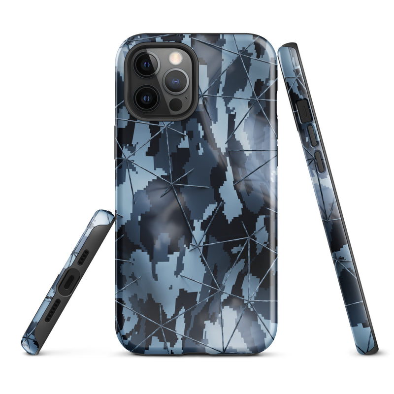 Load image into Gallery viewer, Dark Grey MIlitary Camouflage Tech Polygon iPhone Case Hardshell CREATIVETECH