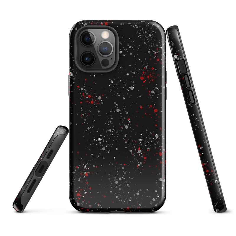 Load image into Gallery viewer, Painted Black Red White iPhone Case Hardshell 3D Wrap Thermal CREATIVETECH