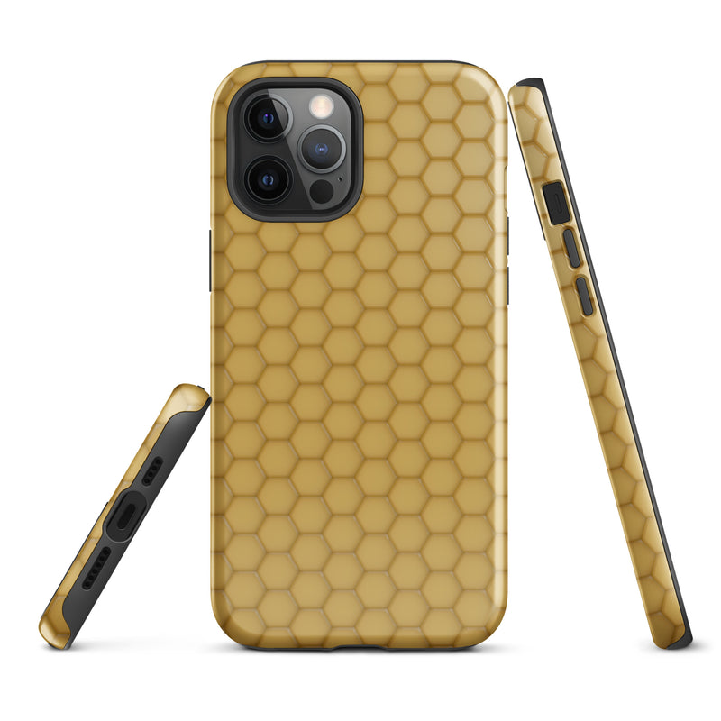 Load image into Gallery viewer, Honeycomb Wax Yellow Brown iPhone Case Hardshell 3D Wrap Thermal CREATIVETECH
