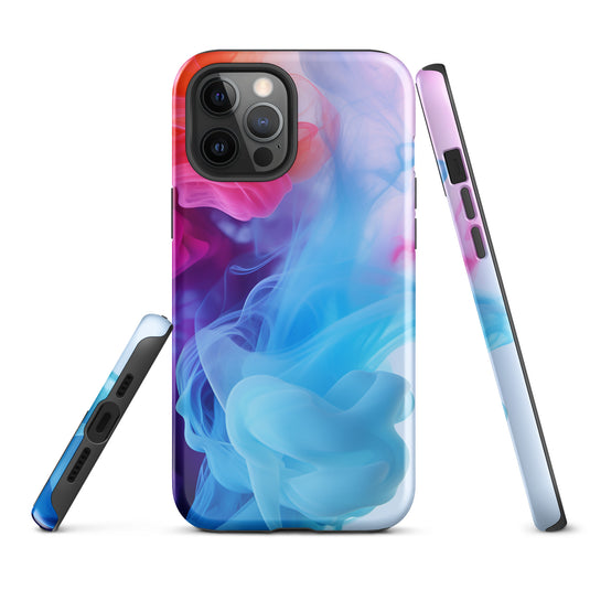 Light Blue Smoke iPhone Case Hardshell 3D Wrap Thermal CREATIVETECH