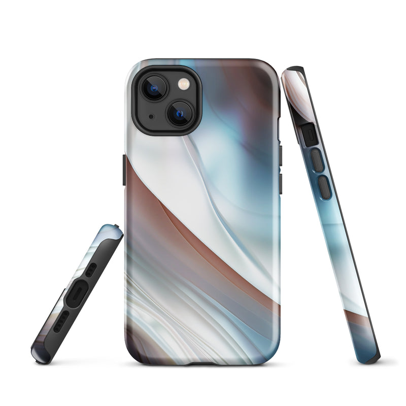 Load image into Gallery viewer, Pearl Blue iPhone Case Hardshell 3D Wrap Thermal CREATIVETECH