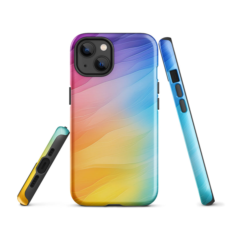 Load image into Gallery viewer, Soft Pride Colors iPhone Case Hardshell 3D Wrap Thermal CREATIVETECH
