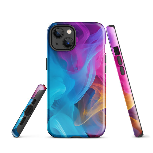Blue Violet Smoke iPhone Case Hardshell 3D Wrap Thermal CREATIVETECH