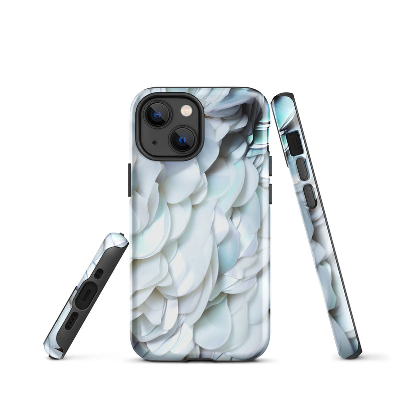 Load image into Gallery viewer, Tender White Pearl Shell iPhone Case Hardshell 3D Wrap Thermal CREATIVETECH