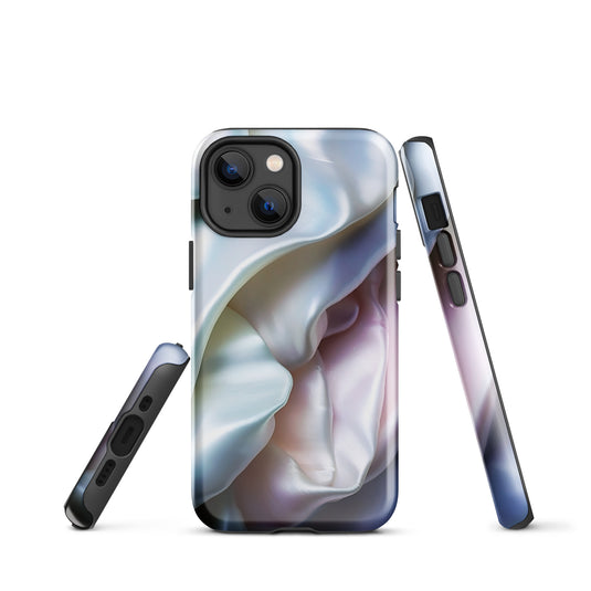 Tender Pink Blue Pearl  iPhone Case Hardshell 3D Wrap Thermal CREATIVETECH