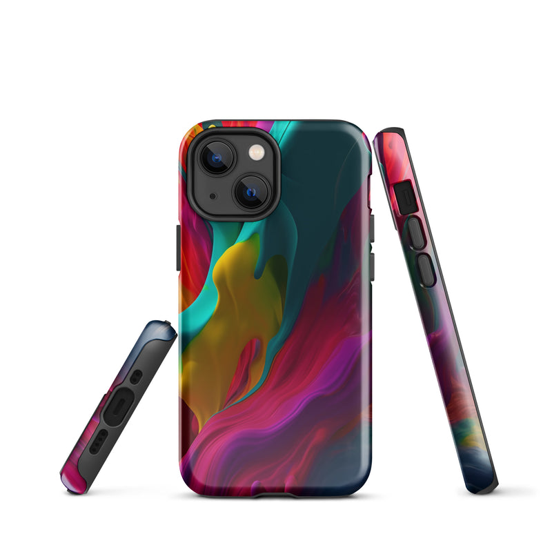Load image into Gallery viewer, Red Purple Yellow Green Pride iPhone Case Hardshell 3D Wrap Thermal CREATIVETECH