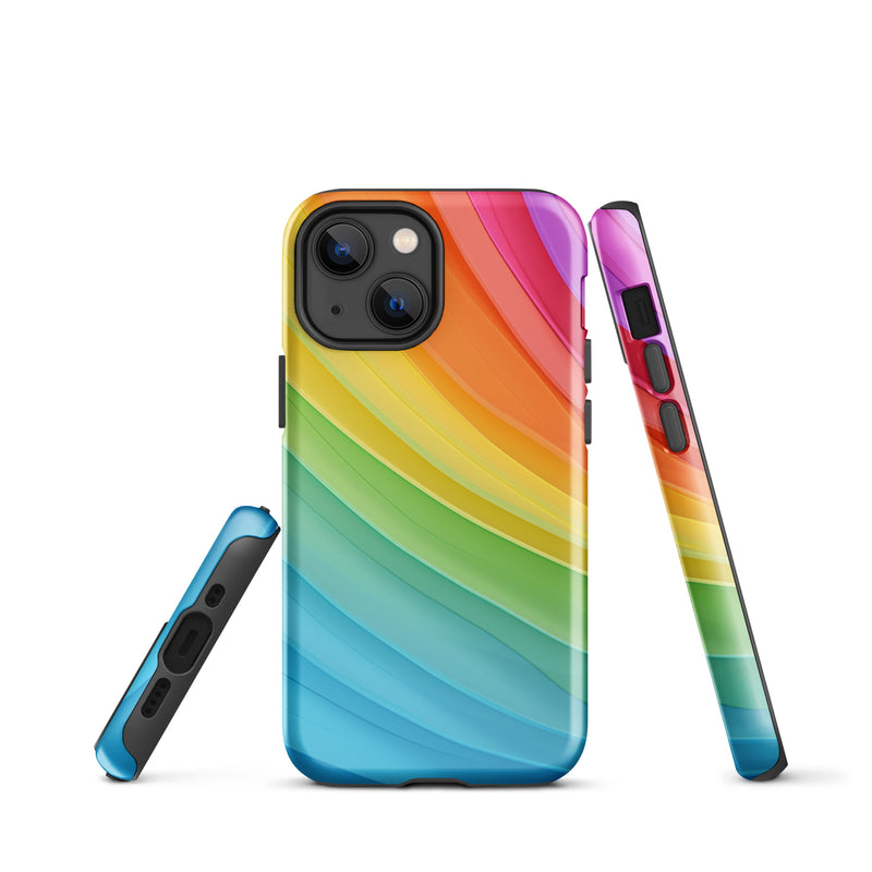 Load image into Gallery viewer, Pride Rainbow iPhone Case Hardshell 3D Wrap Thermal CREATIVETECH