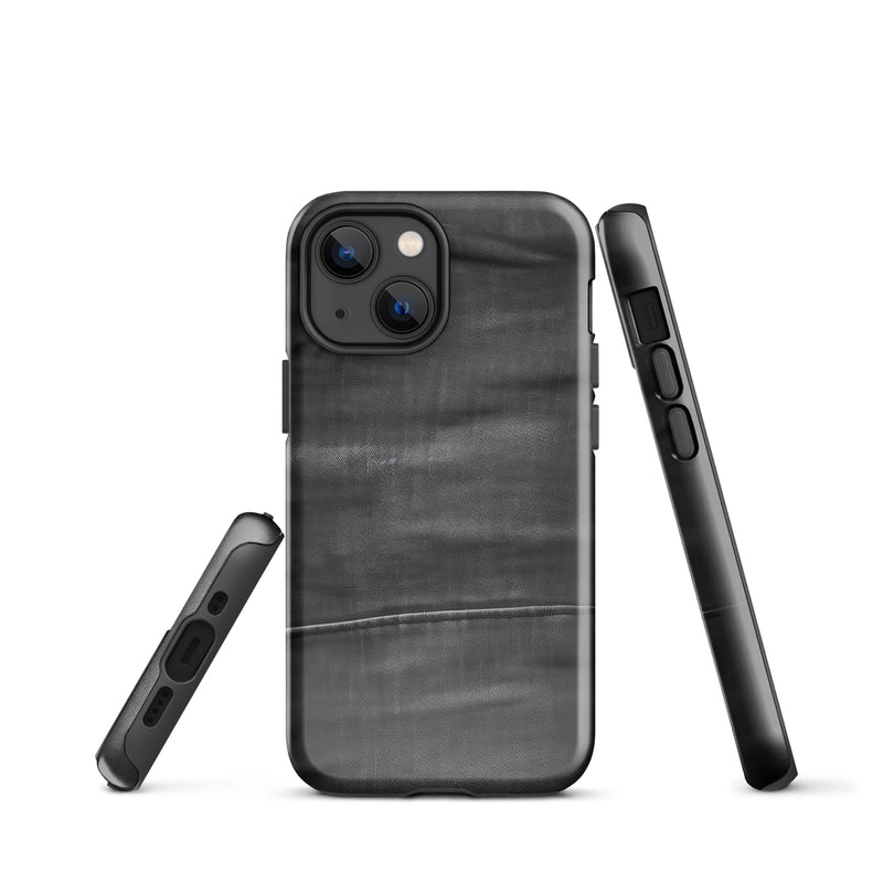Load image into Gallery viewer, Dark Grey Denim Cloth iPhone Case Hardshell 3D Wrap Thermal CREATIVETECH