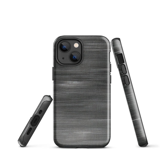 Brushed Denim Black Grey iPhone Case Hardshell 3D Wrap Thermal CREATIVETECH