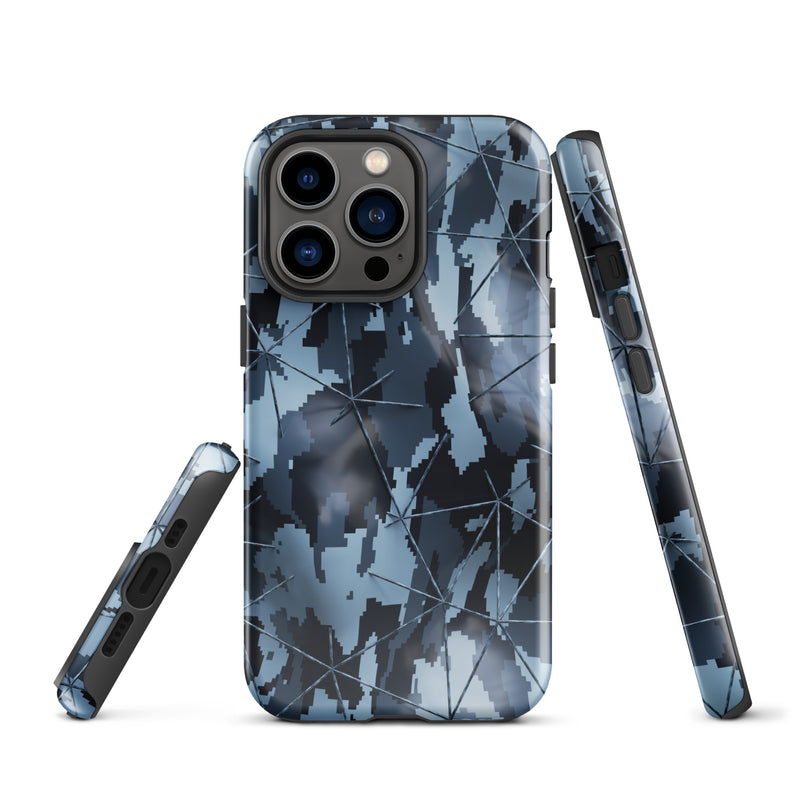 Load image into Gallery viewer, Dark Grey MIlitary Camouflage Tech Polygon iPhone Case Hardshell CREATIVETECH
