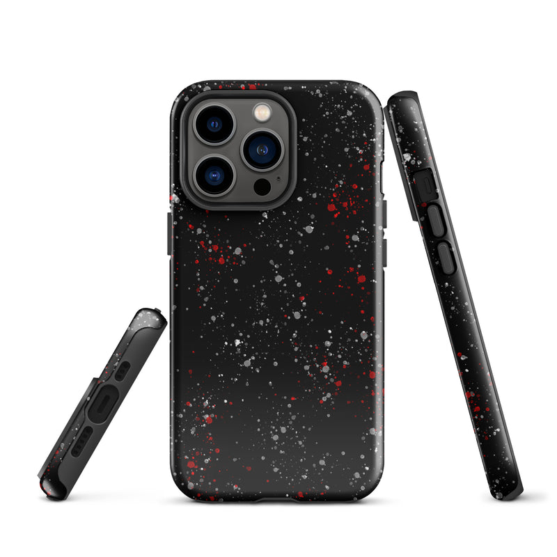 Load image into Gallery viewer, Painted Black Red White iPhone Case Hardshell 3D Wrap Thermal CREATIVETECH