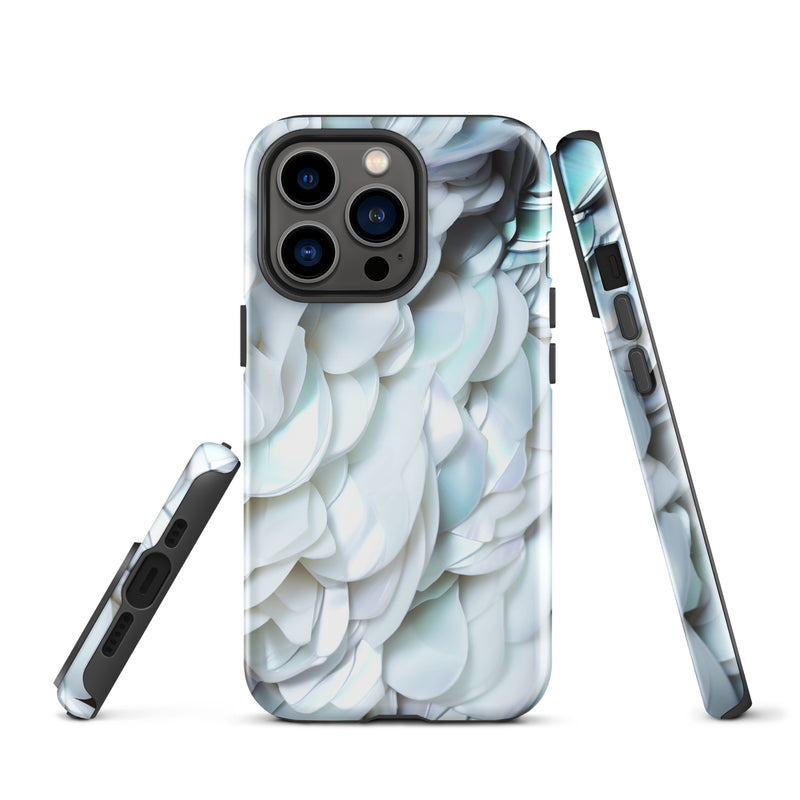 Load image into Gallery viewer, Tender White Pearl Shell iPhone Case Hardshell 3D Wrap Thermal CREATIVETECH