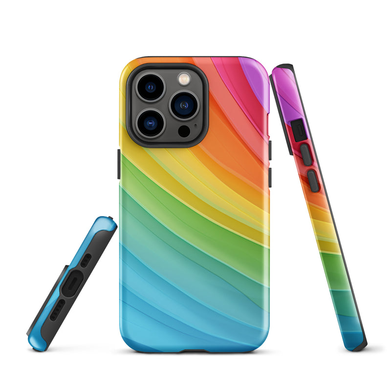 Load image into Gallery viewer, Pride Rainbow iPhone Case Hardshell 3D Wrap Thermal CREATIVETECH