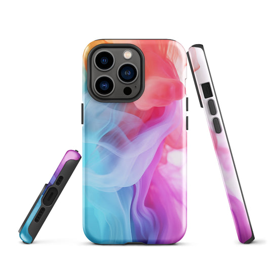 Blue Purple Smoke iPhone Case Hardshell 3D Wrap Thermal CREATIVETECH