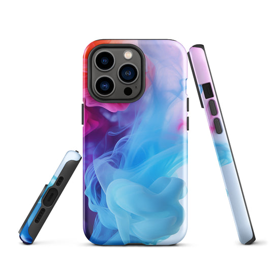 Light Blue Smoke iPhone Case Hardshell 3D Wrap Thermal CREATIVETECH
