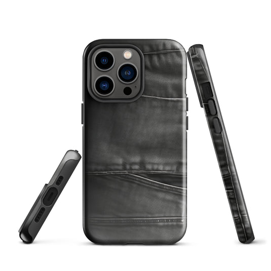 Dark Grey Denim Pocket iPhone Case Hardshell 3D Wrap Thermal CREATIVETECH