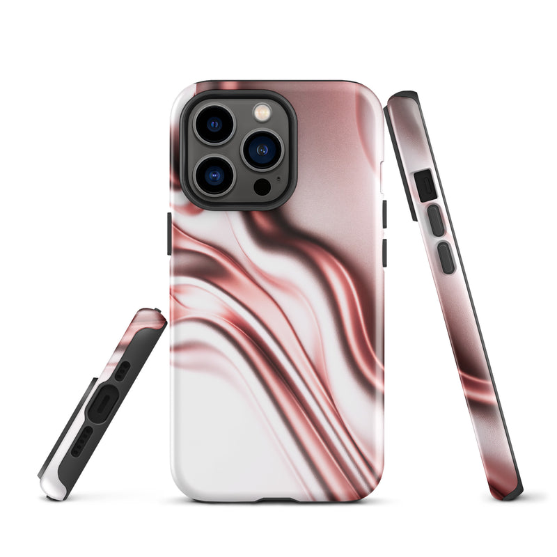 Load image into Gallery viewer, Rose Gold Silky Style iPhone Case Hardshell 3D Wrap Thermal Double Layer CREATIVETECH