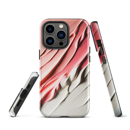 Delicate Pink Paint Style iPhone Case Hardshell 3D Wrap Thermal Double Layer CREATIVETECH