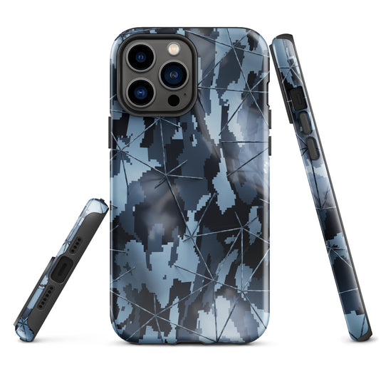 Dark Grey MIlitary Camouflage Tech Polygon iPhone Case Hardshell CREATIVETECH