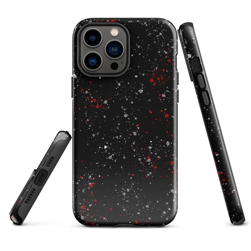 Load image into Gallery viewer, Painted Black Red White iPhone Case Hardshell 3D Wrap Thermal CREATIVETECH