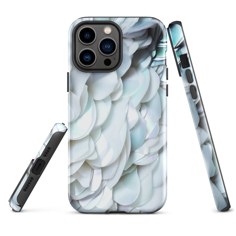 Load image into Gallery viewer, Tender White Pearl Shell iPhone Case Hardshell 3D Wrap Thermal CREATIVETECH
