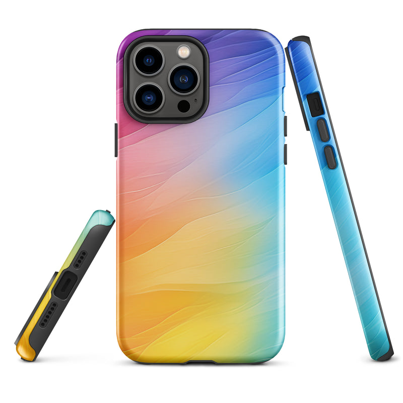 Load image into Gallery viewer, Soft Pride Colors iPhone Case Hardshell 3D Wrap Thermal CREATIVETECH