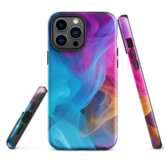 Blue Violet Smoke iPhone Case Hardshell 3D Wrap Thermal CREATIVETECH