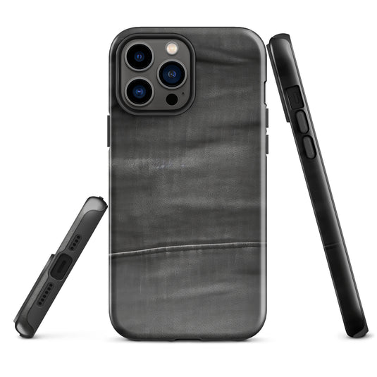Dark Grey Denim Cloth iPhone Case Hardshell 3D Wrap Thermal CREATIVETECH