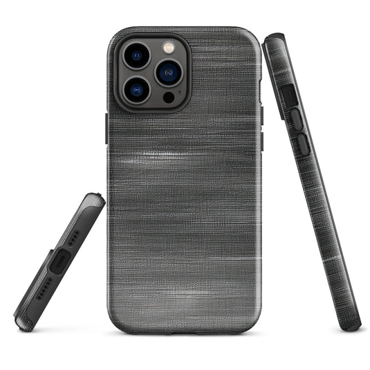 Brushed Denim Black Grey iPhone Case Hardshell 3D Wrap Thermal CREATIVETECH