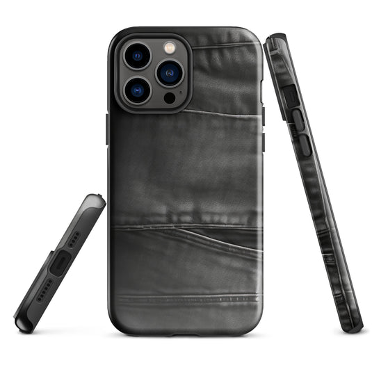 Dark Grey Denim Pocket iPhone Case Hardshell 3D Wrap Thermal CREATIVETECH