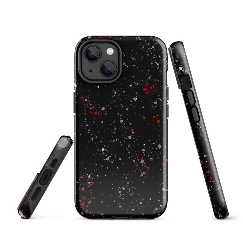 Load image into Gallery viewer, Painted Black Red White iPhone Case Hardshell 3D Wrap Thermal CREATIVETECH